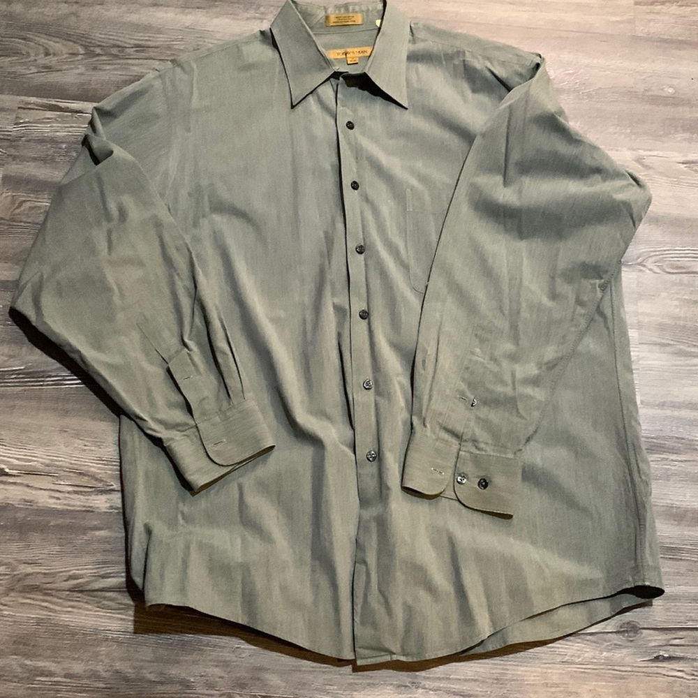 Today’s Man Olive Green Button Down Shirt